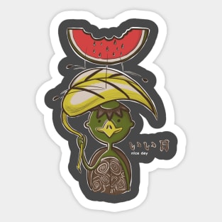 kappa enjoy the weathermelon Sticker